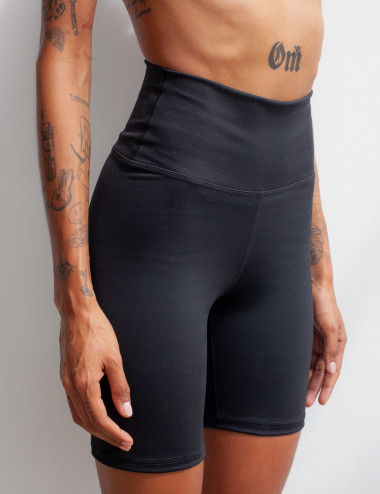 Black High Waisted Bike Short for Women