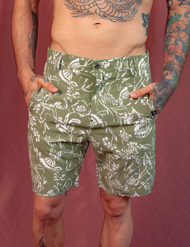 Recess Short 18" green + beige for Men