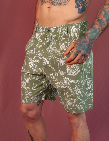 Recess Short 18" green + beige for Men