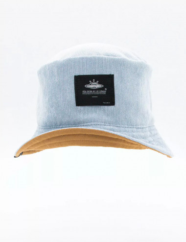 Fisher Hat duplex Sky Blue + Chocolate Unisex