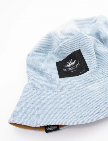 Fisher Hat duplex Sky Blue + Chocolate Unisex