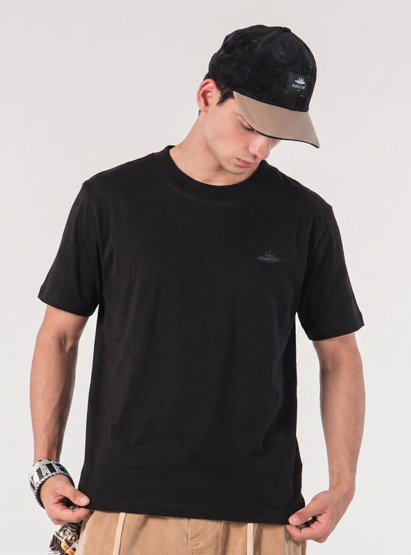 Black OVNI Basic Regular Fit T-Shirt – FOU