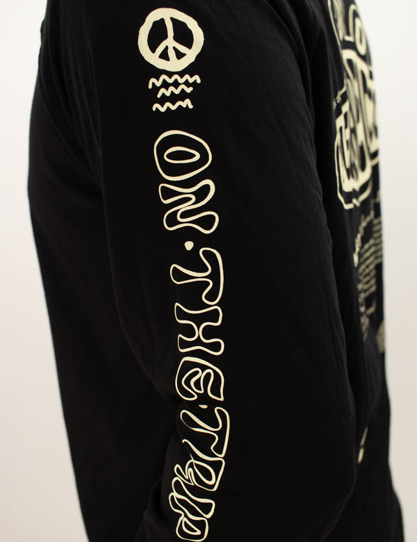 On The Trip Black Regular Fit Long-Sleeve Tee Men's – FOU
