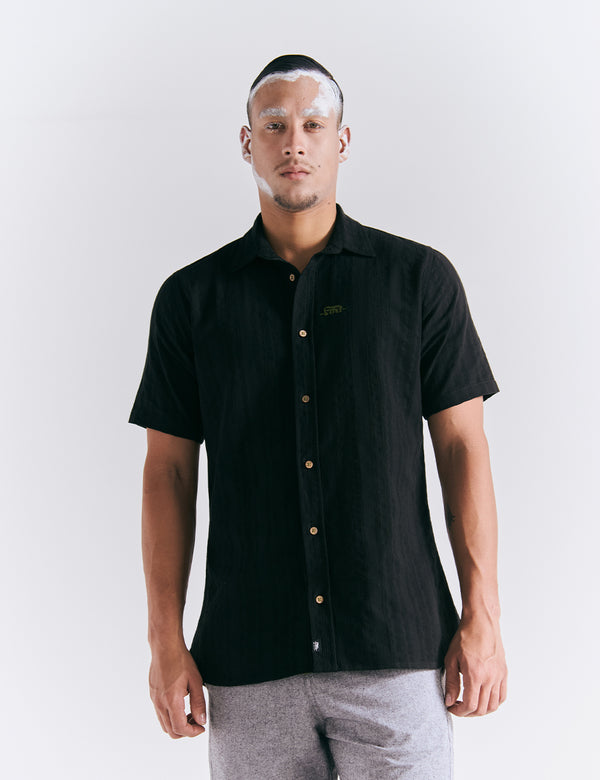 Men's Regular Fit Coal Black Shirt
