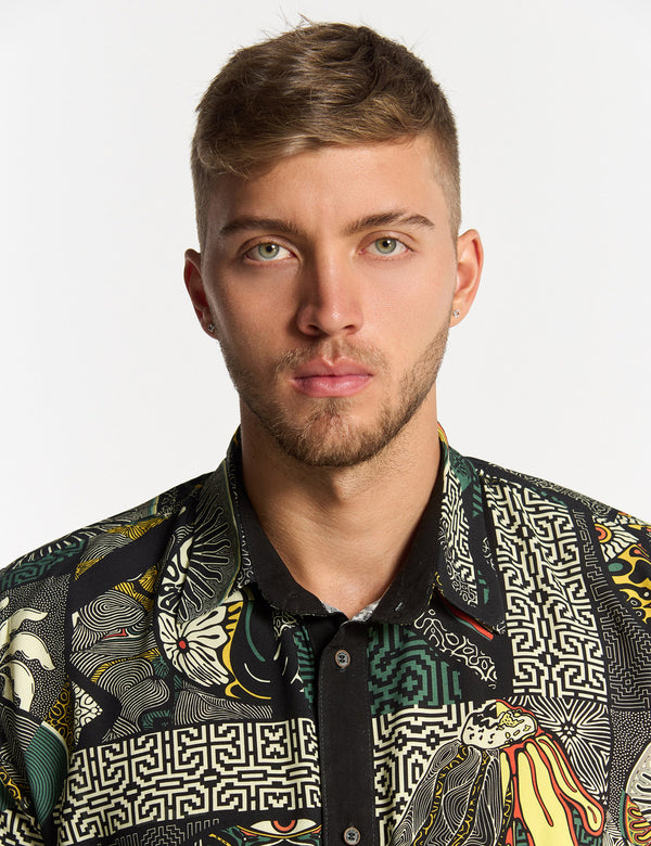 Kené Men's Multicolor Oversized Shirt