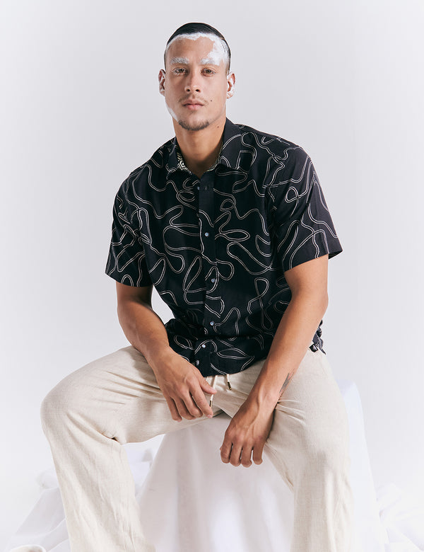 Men's Born Regular Fit Shirt, Black