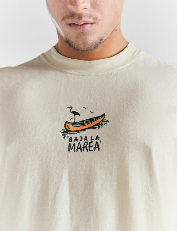 Oversized T-shirt, Low Tide, Pastel Yellow, Men's