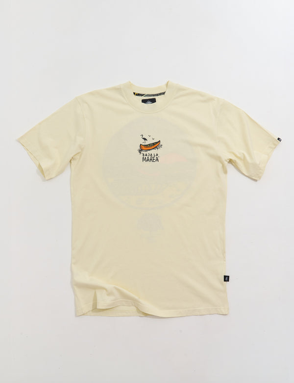 Oversized T-shirt, Low Tide, Pastel Yellow, Men's
