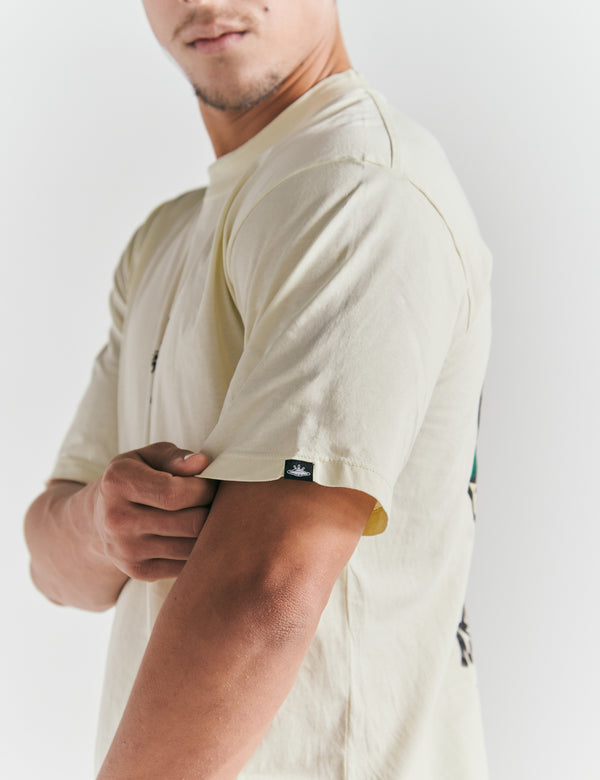 Oversized T-shirt, Low Tide, Pastel Yellow, Men's