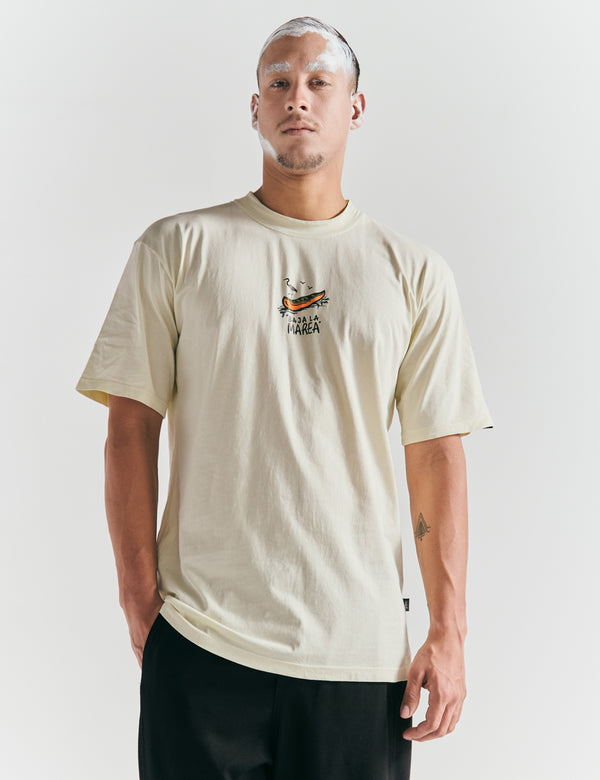 Oversized T-shirt, Low Tide, Pastel Yellow, Men's