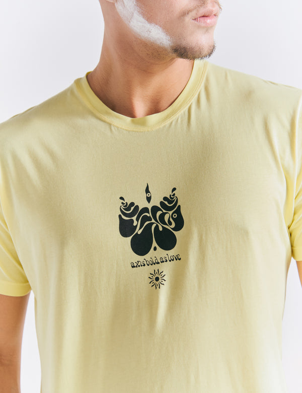 Men's Regular Fit Jimi Hendrix Yellow T-Shirt