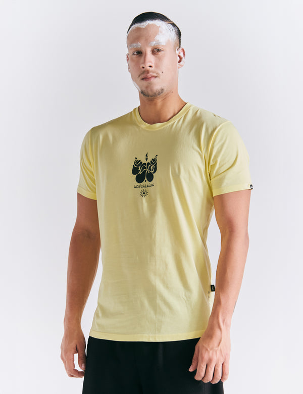 Men's Regular Fit Jimi Hendrix Yellow T-Shirt