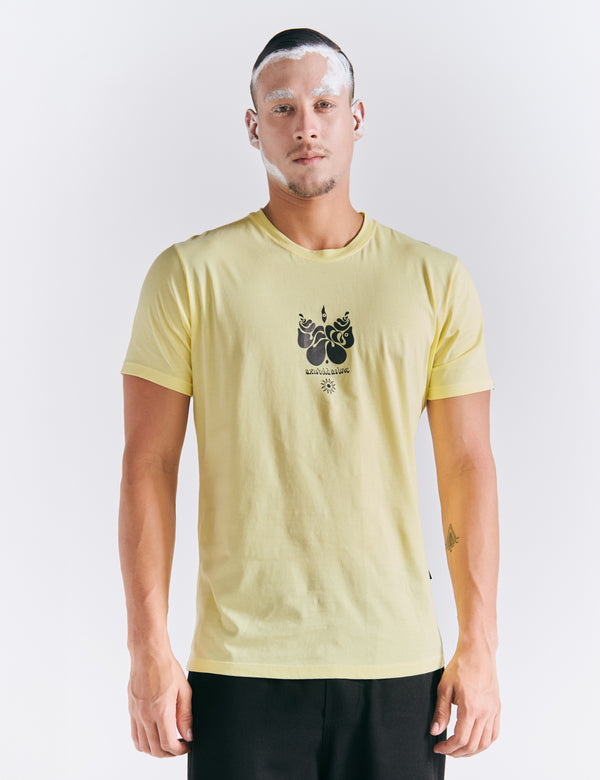 Men's Regular Fit Jimi Hendrix Yellow T-Shirt