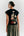 Women's Pure Black Helmet Sleeve T-Shirt