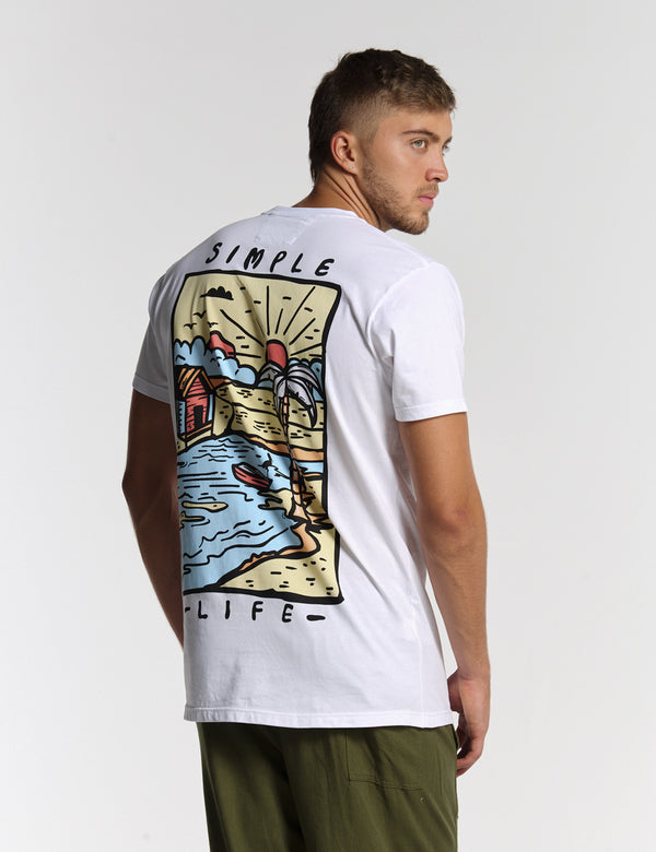 Simple life regular fit white T-shirt