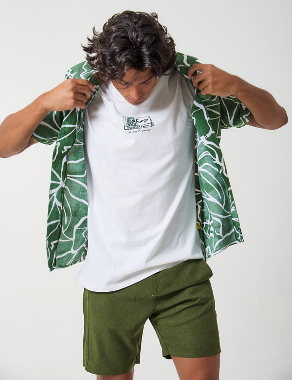 Oversize Fungi T-shirt – Raw/Off-white Unisex