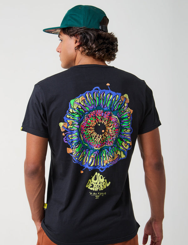 Ojo de Árbol Men Regular Fit black T-shirt