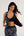 V-neck Vest Set Stamp blue + black for Women