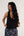 V-neck Vest Set Stamp blue + black for Women