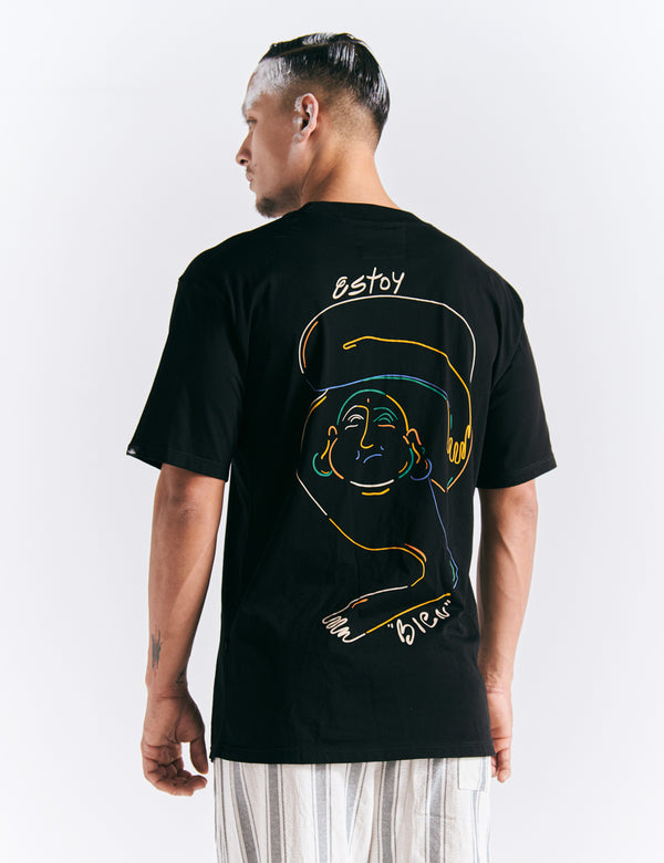 Oversized T-shirt I'm fine black Men's