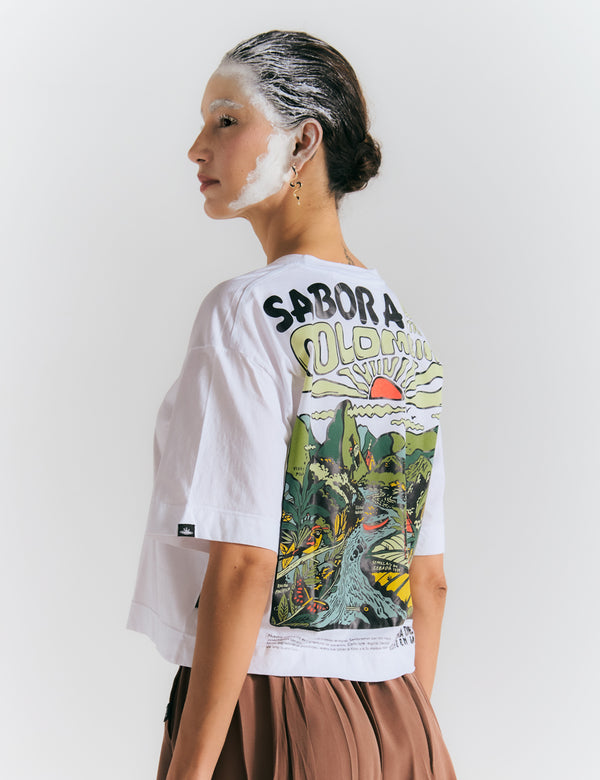 Women's Oversized T-Shirt "Taste of Colombia" White