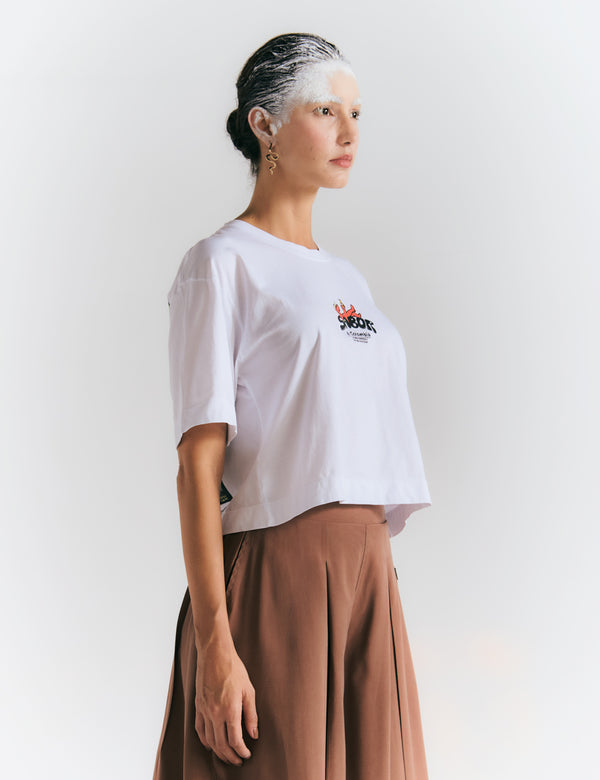 Women's Oversized T-Shirt "Taste of Colombia" White