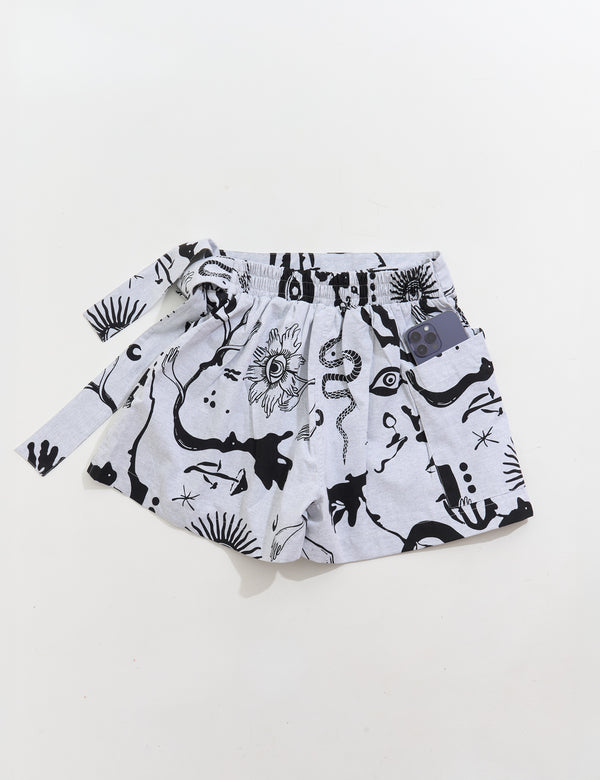 Women's Light Grey Jabe Short Skirt