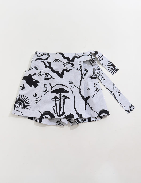 Women's Light Grey Jabe Short Skirt