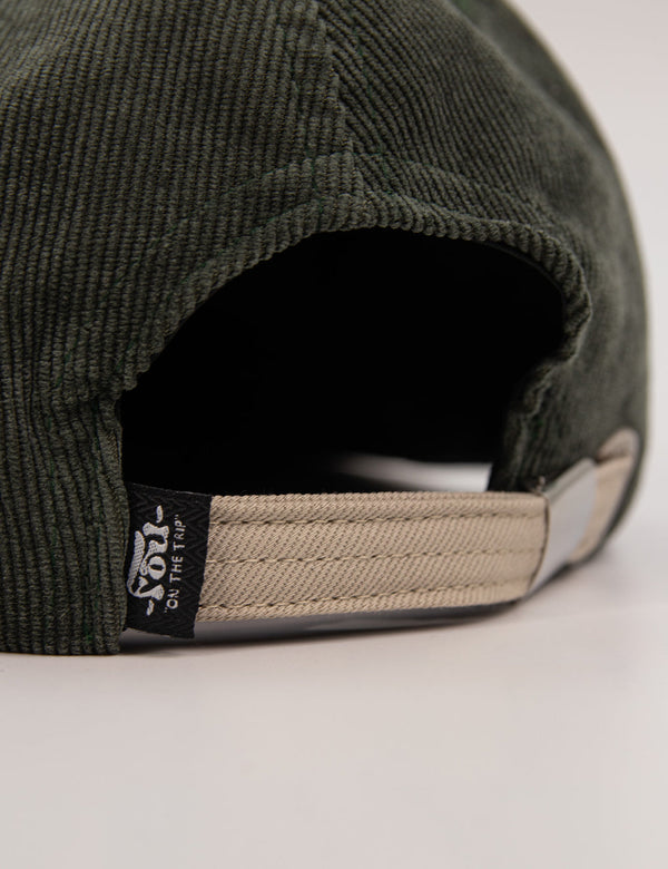 Astral Green + Beige Corduroy Unstructured Cap – FOU