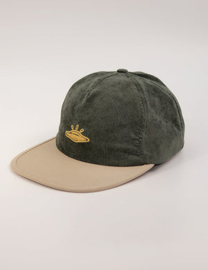 Astral Green + Beige Corduroy Unstructured Cap – FOU