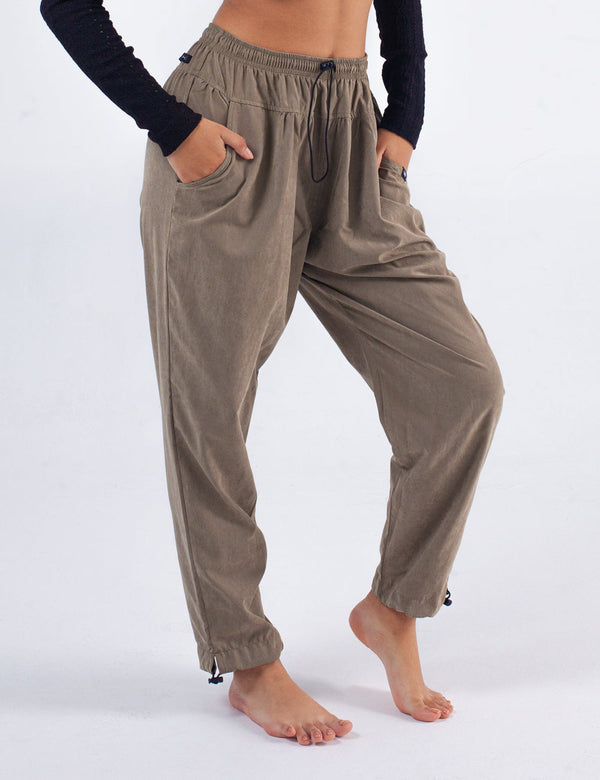 Thin Military Green Women's Baggy Pants