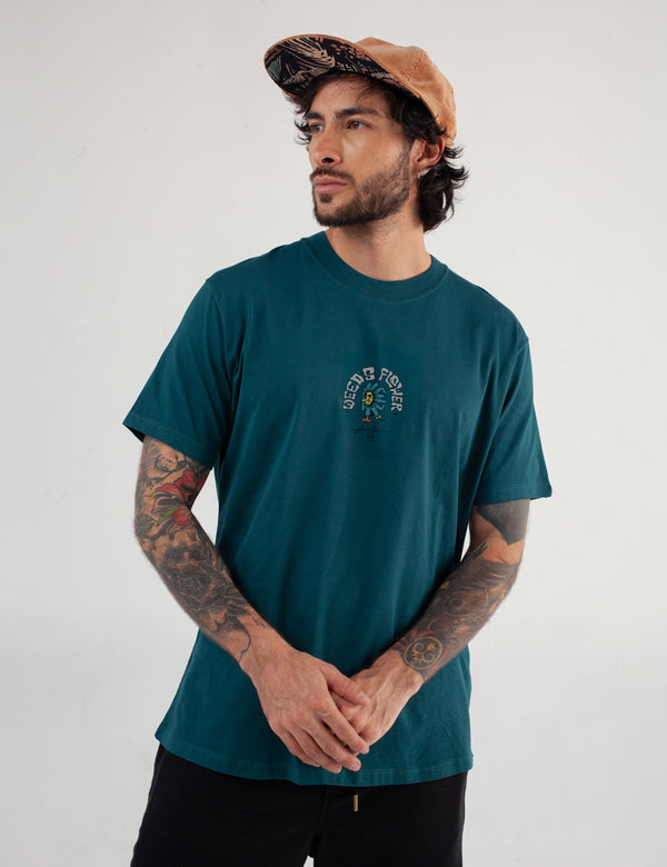 Men's Regular Fit T-Shirt Weed Flower Green