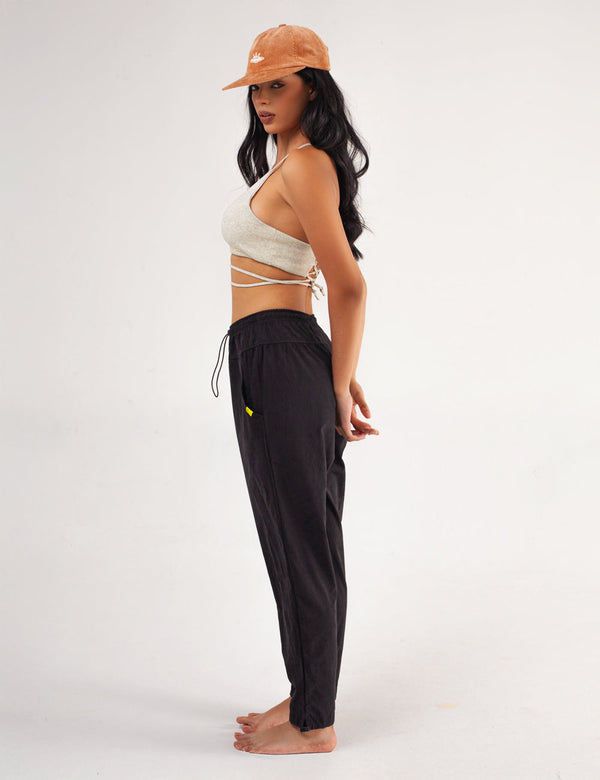 Flowing black Women Baggy Pants
