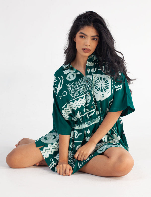 Baile Oversize Jade Green Women's Kurta