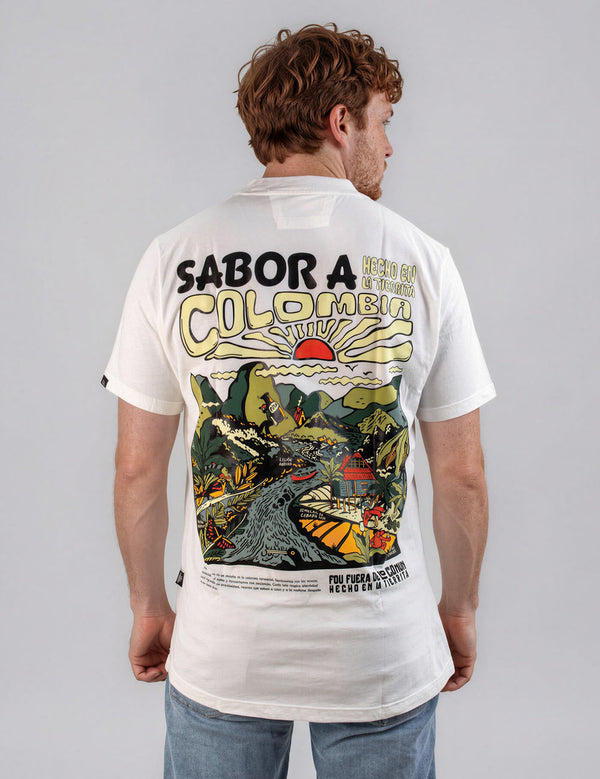 Sabor a Colombia White Regular Fit T-Shirt Unisex