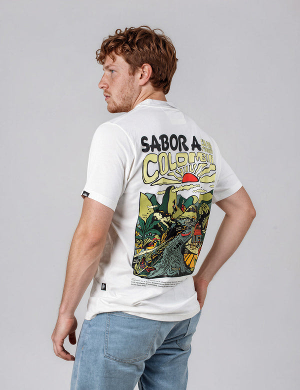 Sabor a Colombia White Regular Fit T-Shirt Unisex