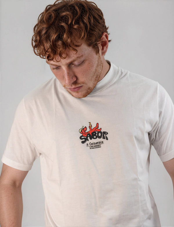 Sabor a Colombia White Regular Fit T-Shirt Unisex