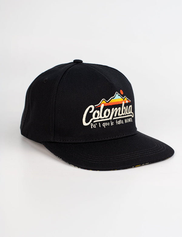 5-Panel Black Drill Colombia Cap Unisex – FOU