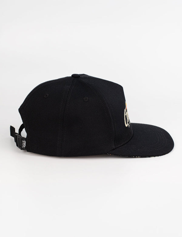 5-Panel Black Drill Colombia Cap Unisex – FOU