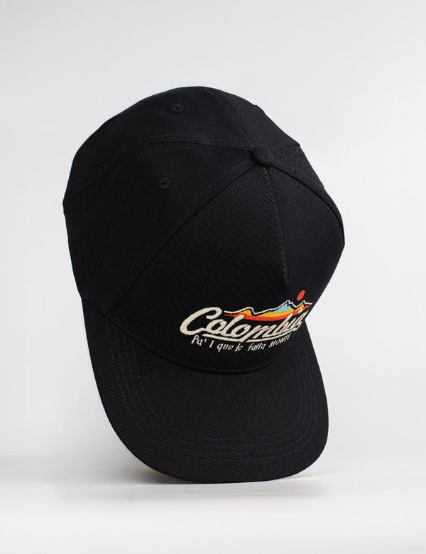 5-Panel Black Drill Colombia Cap Unisex – FOU