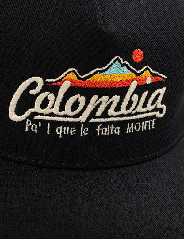 5-Panel Black Drill Colombia Cap Unisex – FOU