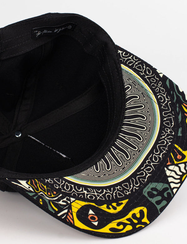 5-Panel Black Drill Colombia Cap Unisex – FOU