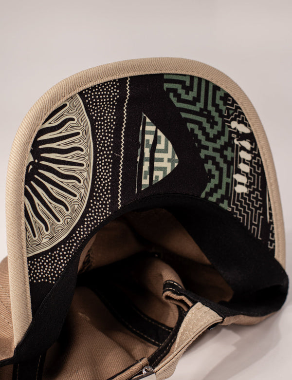 Inner Peace Khaki + Beige Unstructured Cap – FOU