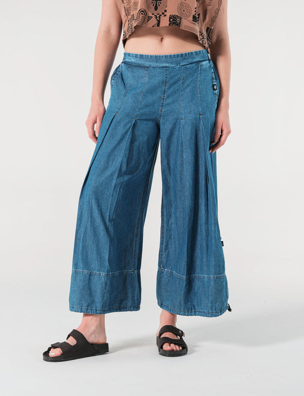 Despertar Blue Denim Loose Fit Pants Women's – FOU