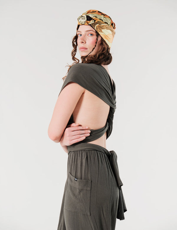 Fickle Military Green Adjustable Strap Jumper Women's – FOU