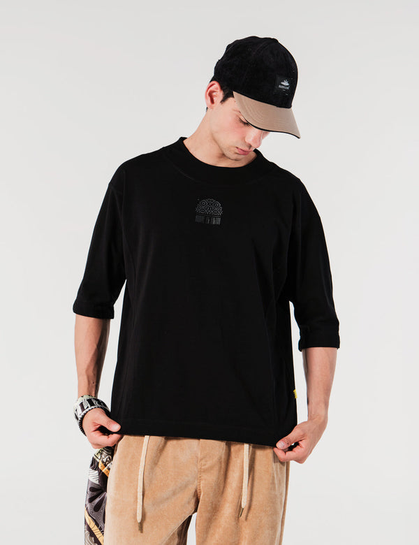 Brujula Black Oversized Cut T-Shirt Men's – FOU