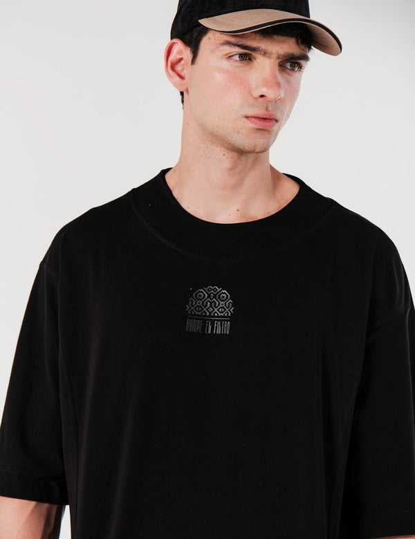 Brujula Black Oversized Cut T-Shirt Men's – FOU