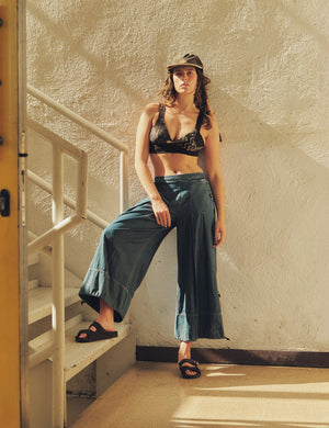 Despertar Blue Denim Loose Fit Pants Women's – FOU