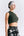 Women's Military Green Raglan Crop Top