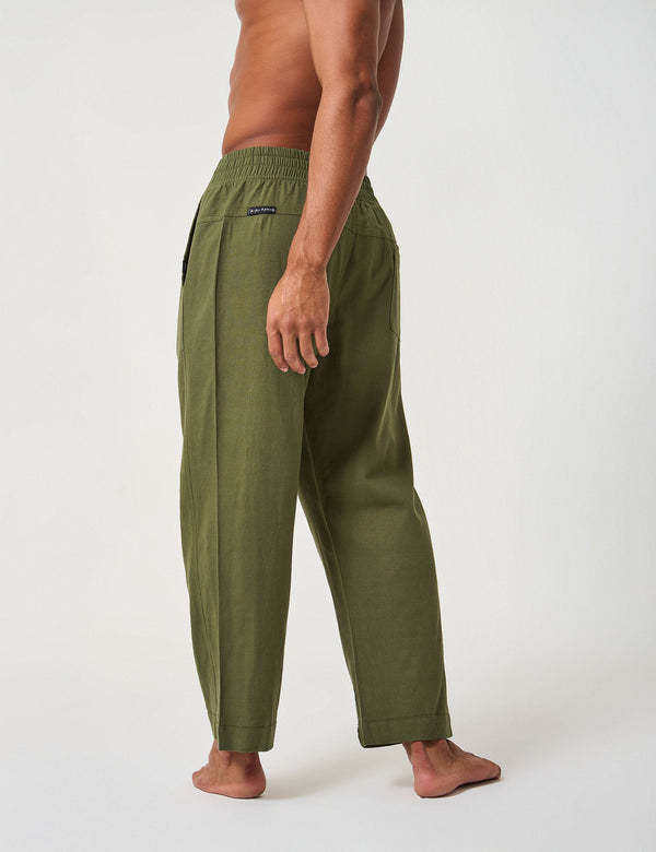 Men’s Bamboo Green Pine Chino Pants